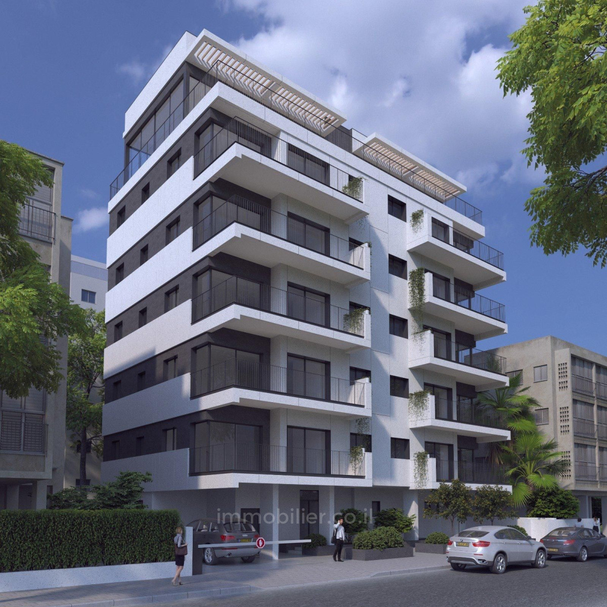 Duplex-Penthouse 4 pièces  Tel Aviv quart de la mer 272-IBL-989