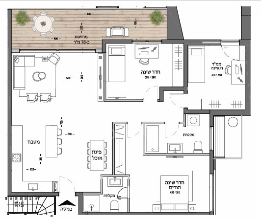 Apartment 4 rooms Ashdod Alef 15-IBL-2941