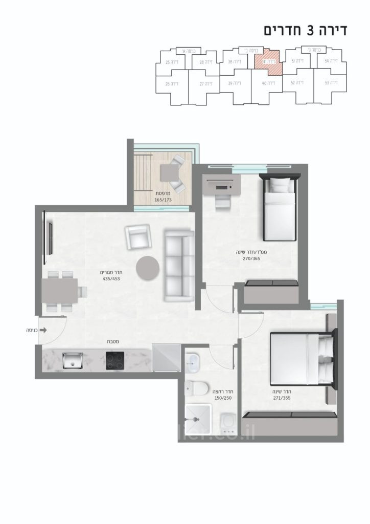 Apartment 3 rooms Ashdod Alef 15-IBL-2945