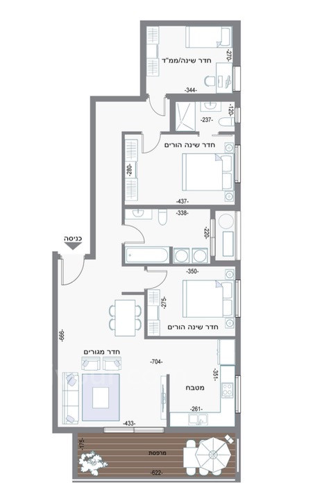 Appartement 4 pièces  Bat yam Bat yam 210-IBL-2117