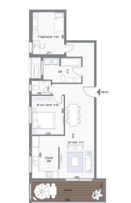 Appartement 2 pièces  Bat yam Bat yam 210-IBL-2119