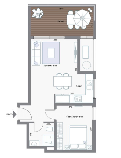 Appartement 2 pièces  Bat yam Bat yam 210-IBL-2119