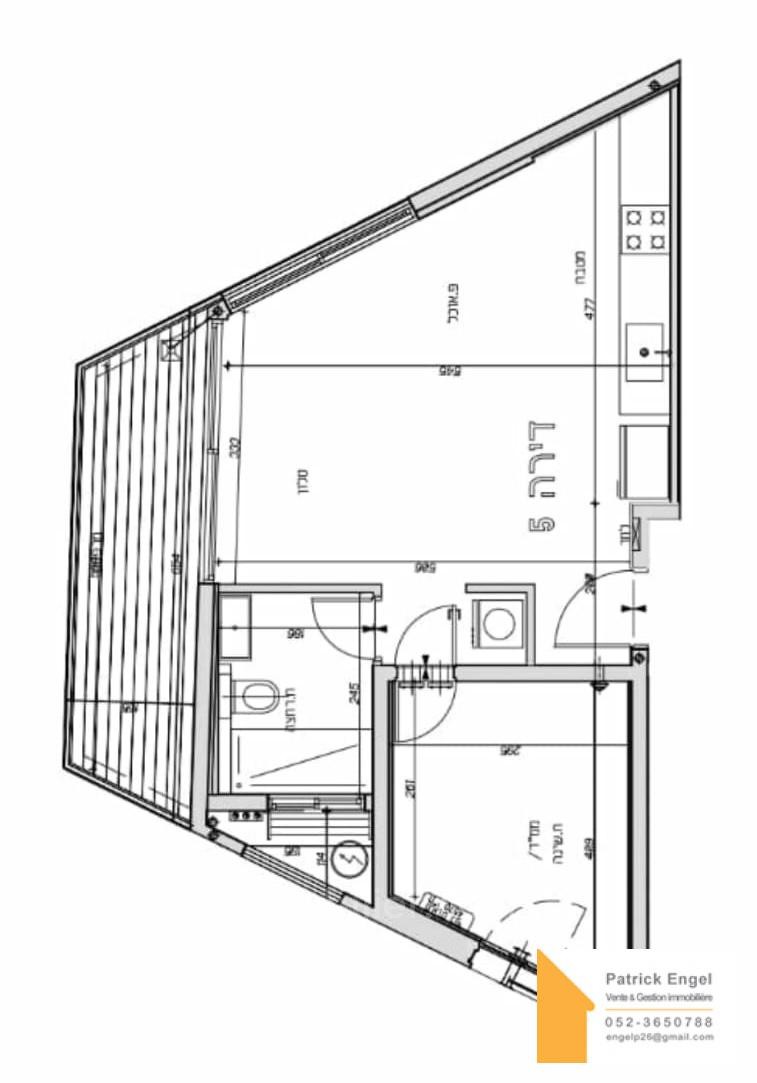 Appartement 2 pièces  Tel Aviv quart de la mer 232-IBL-3469