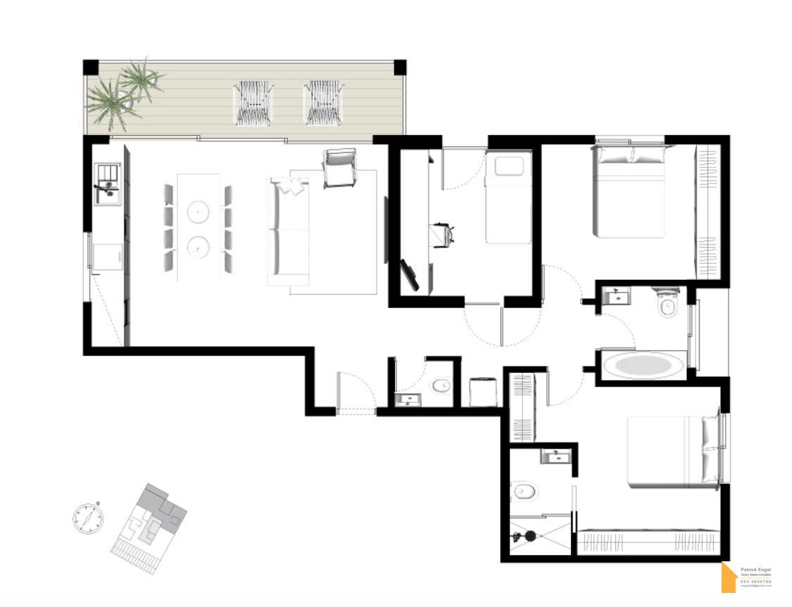 Villa 4 pièces  Tel Aviv Centre Ville 232-IBL-3837