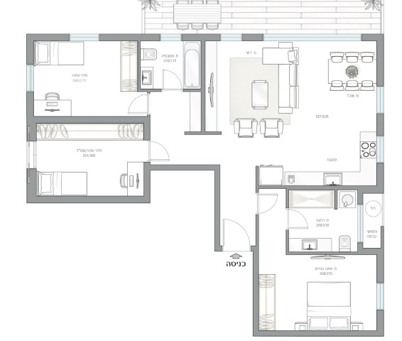 Appartement 3 pièces  Tel Aviv Dizengof 342-IBL-6740