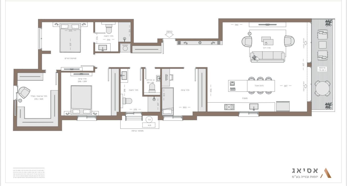 Appartement 4 pièces  Tel Aviv Centre Ville 357-IBL-1568