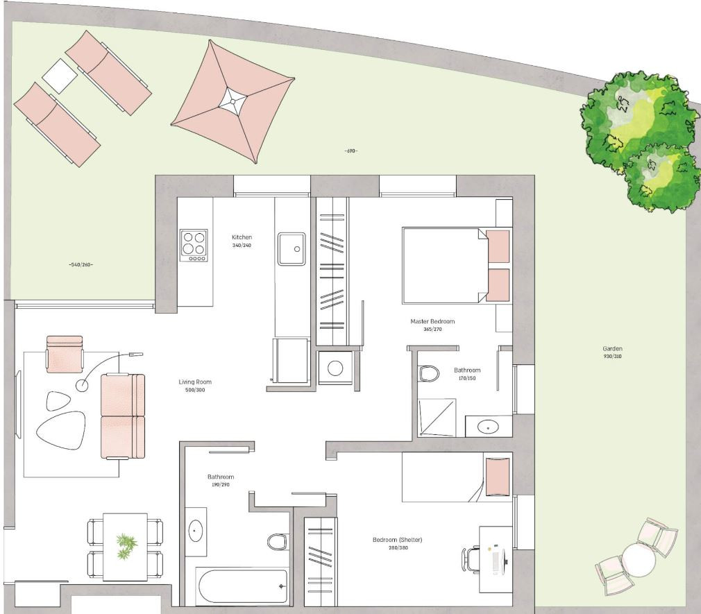 Rez de jardin 3 pièces  Jerusalem Katamonim 427-IBL-663