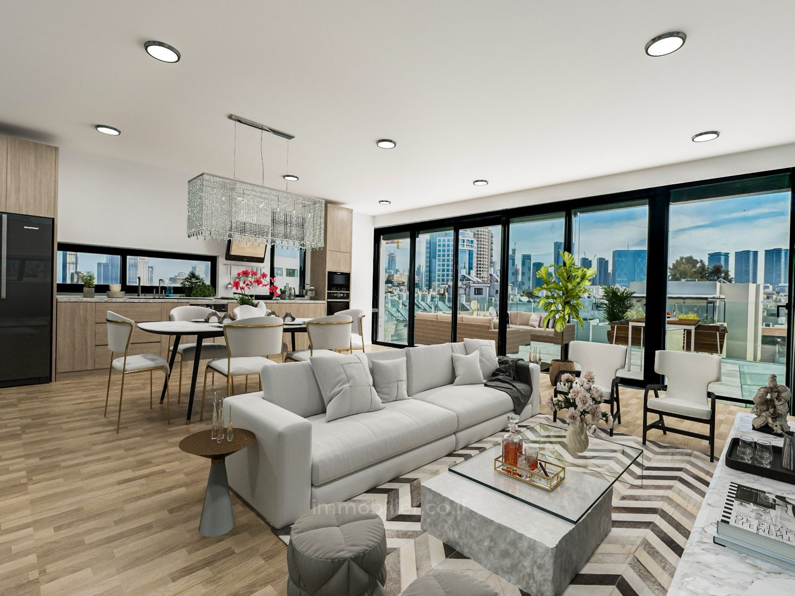Duplex-Penthouse 5 rooms Tel Aviv City center 457-IBL-1462