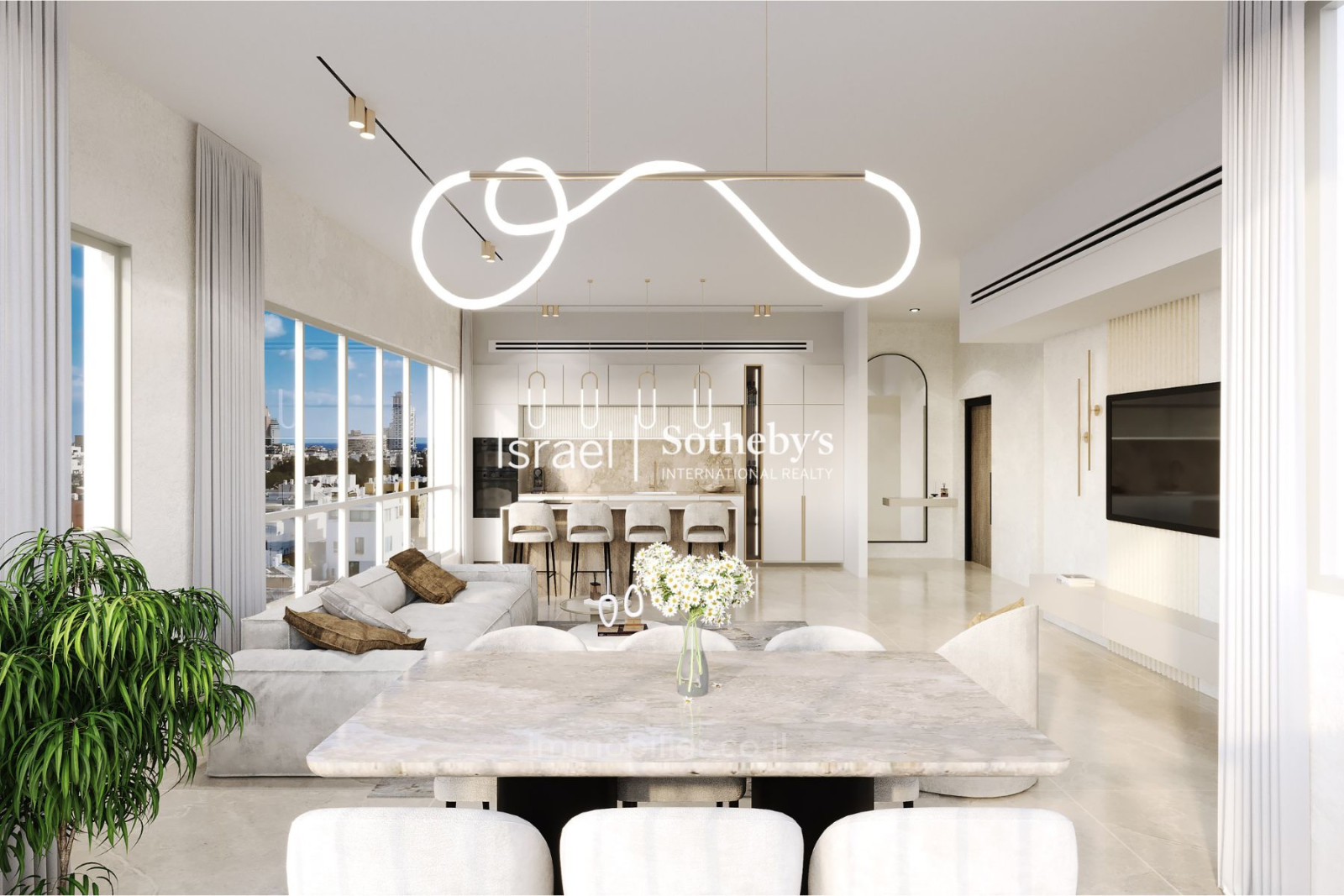 Appartement 4 pièces  Tel Aviv 1ere ligne mer 651-IBL-35