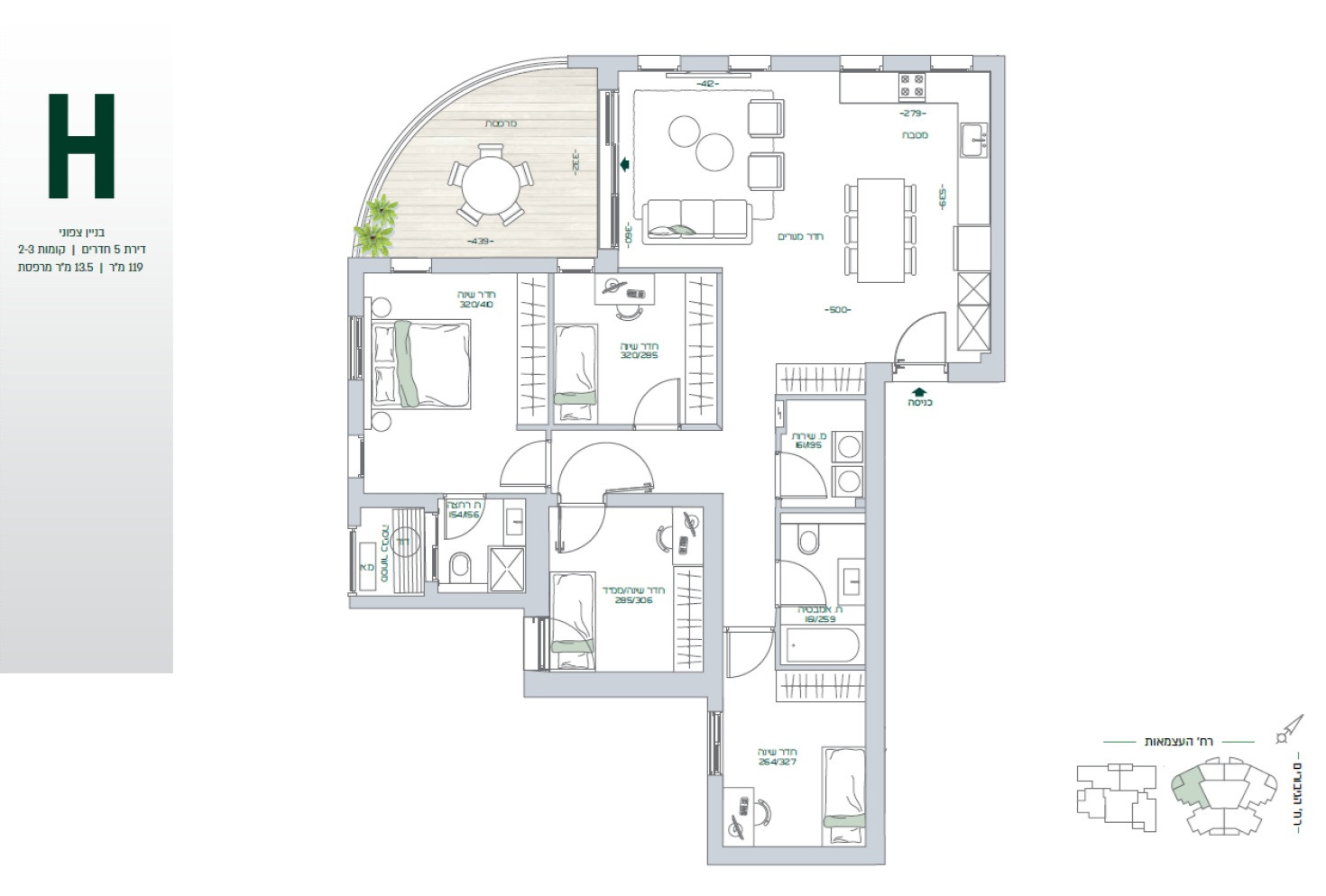 Appartement 5 pièces  Bat yam Bat yam 828-IBL-125