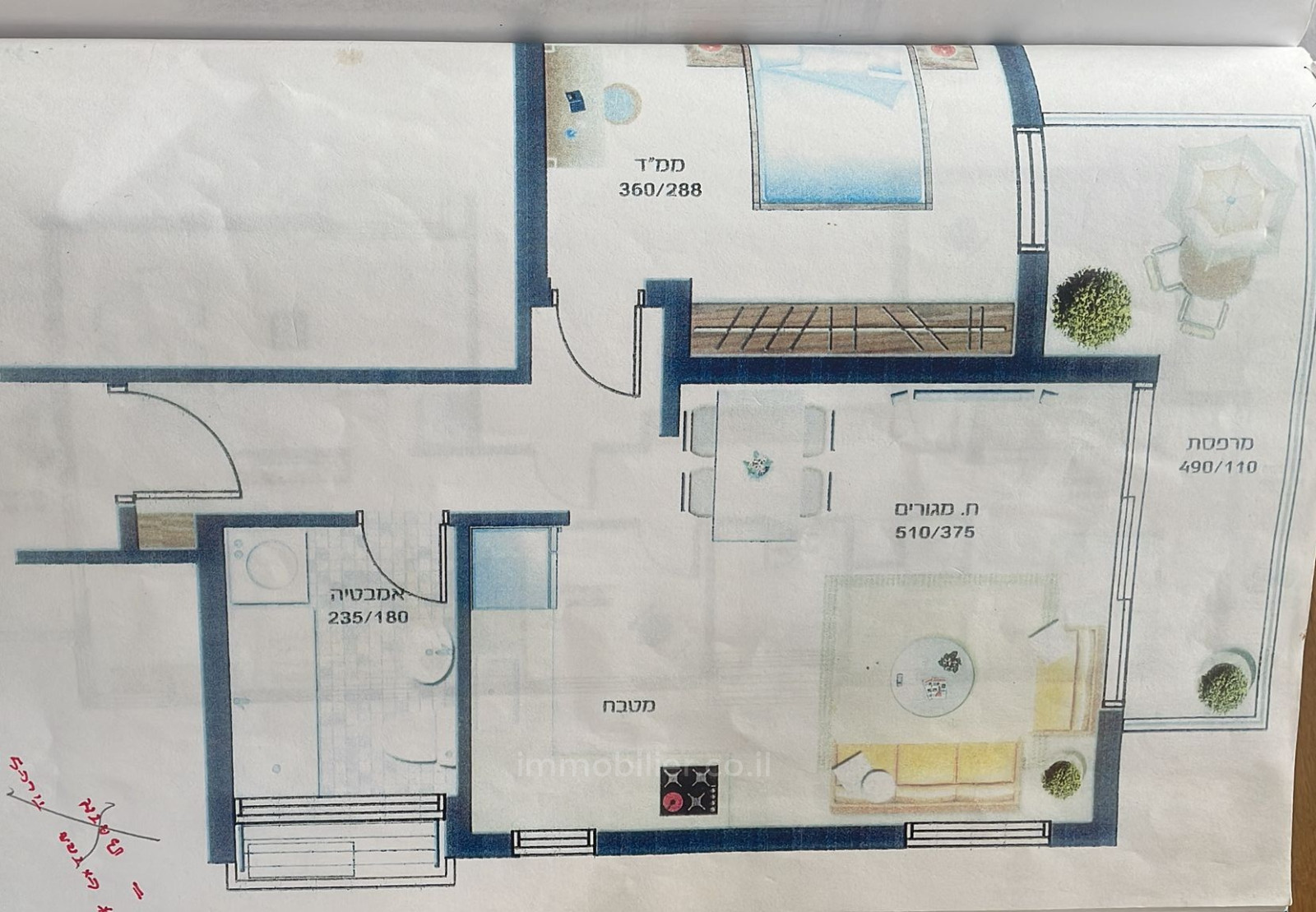 Apartment 2 rooms Tel Aviv City center 828-IBL-18