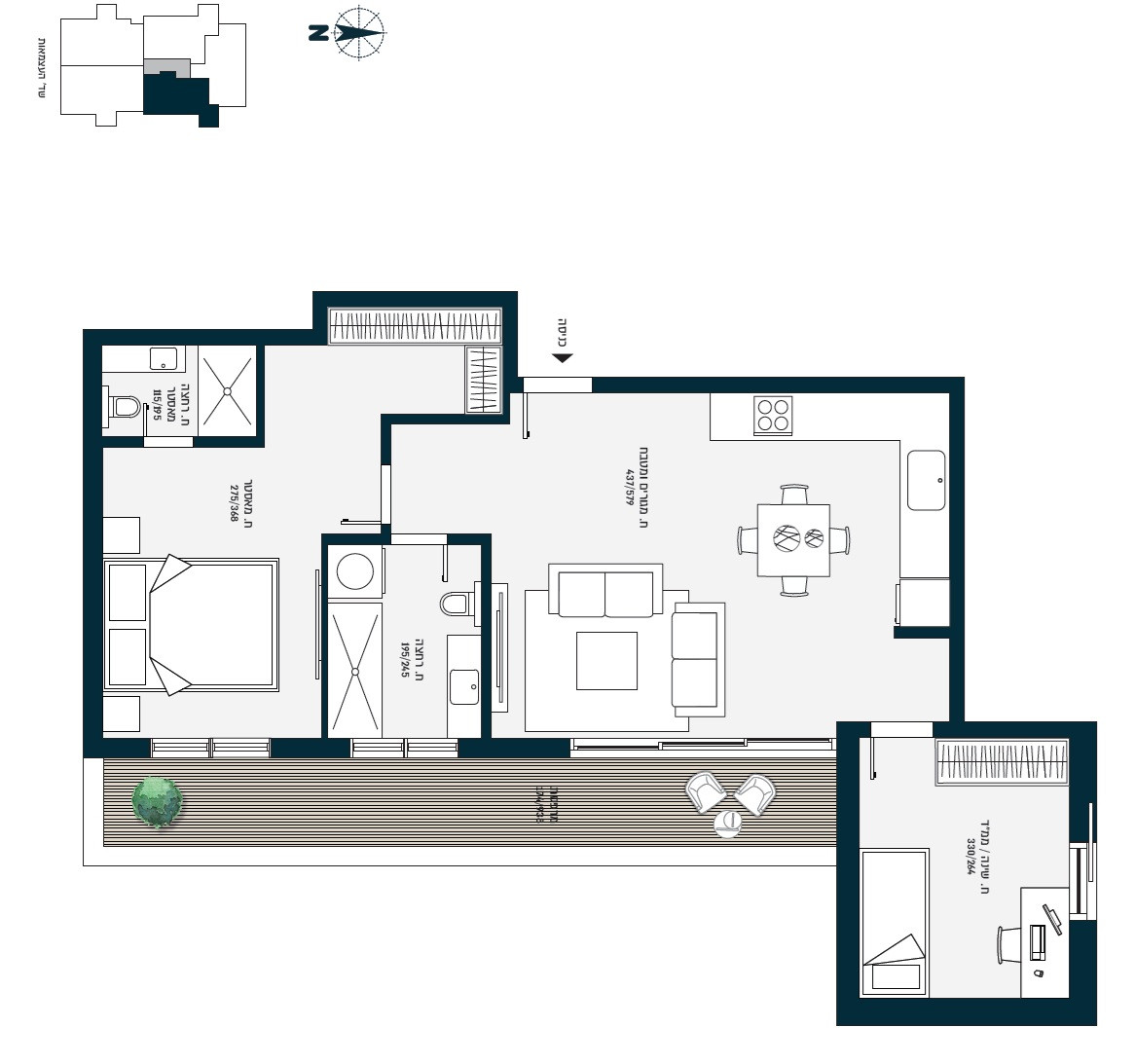 Appartement 3 pièces  Bat yam Bat yam 828-IBL-77