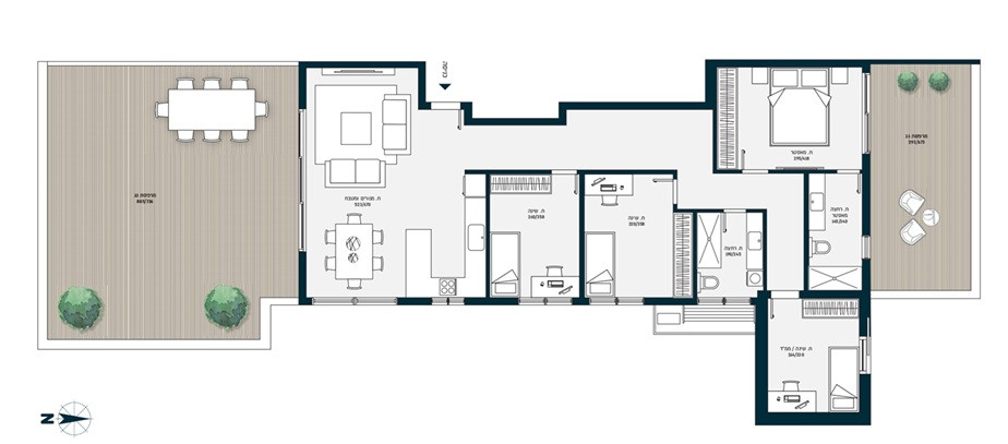 Mini-Penthouse 3 pièces  Bat yam Bat yam 828-IBL-79
